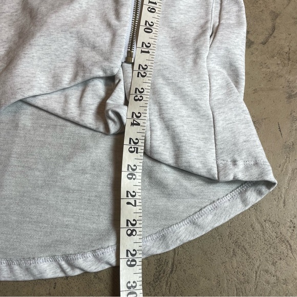 My Beloved Women’s Gray Asymmetrical Zip-up Sweatshirt Sz M - Picture 6 of 8